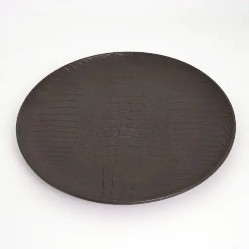 [WL-662106 / A] ROUND PLATE 10" | 25 CM صحن دائري قليل العمق اسود