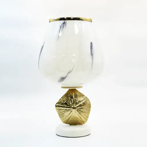 [9G-03442] فازة زجاج قاعدة رخام / HIT090113