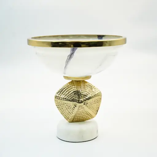 [9G-03446] وعاء تقديم قاعدة رخام / HIT090115