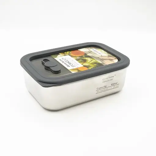 [SS36-01] حافظة طعام 15x10x6سم 650 مل ستيل / SS36-01