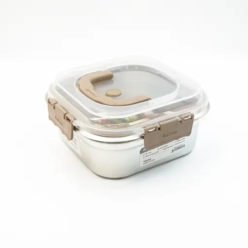 [SS45-03] حافظة طعام مربع 3000 مل ستيل / SS45-03