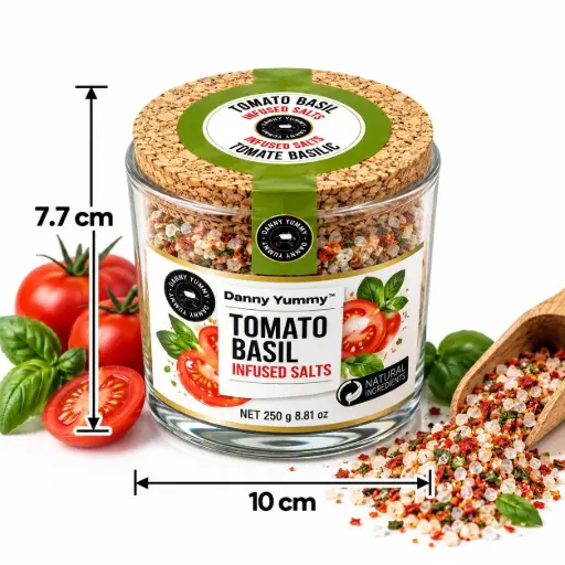 [FD-038] ملح طعام فاخر نكهات الطماطم والريحان / FD-038
